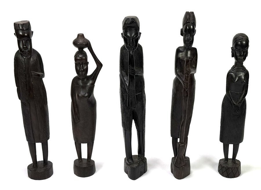 963. Houten beelden. Kenia - Afrika, tweede helft 20e eeuw, Houtsnijwerk, Ophalen of Verzenden, Hout, Afrika