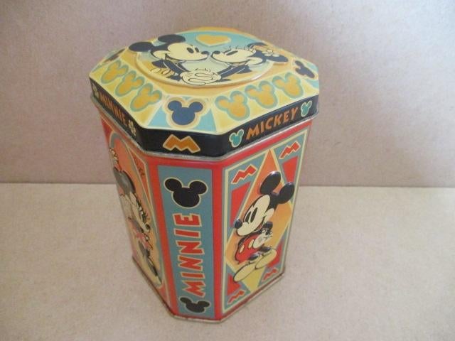 adv10240 mickey mouse blik, Verzamelen, Disney, Ophalen, Mickey Mouse, Gebruikt, Overige typen