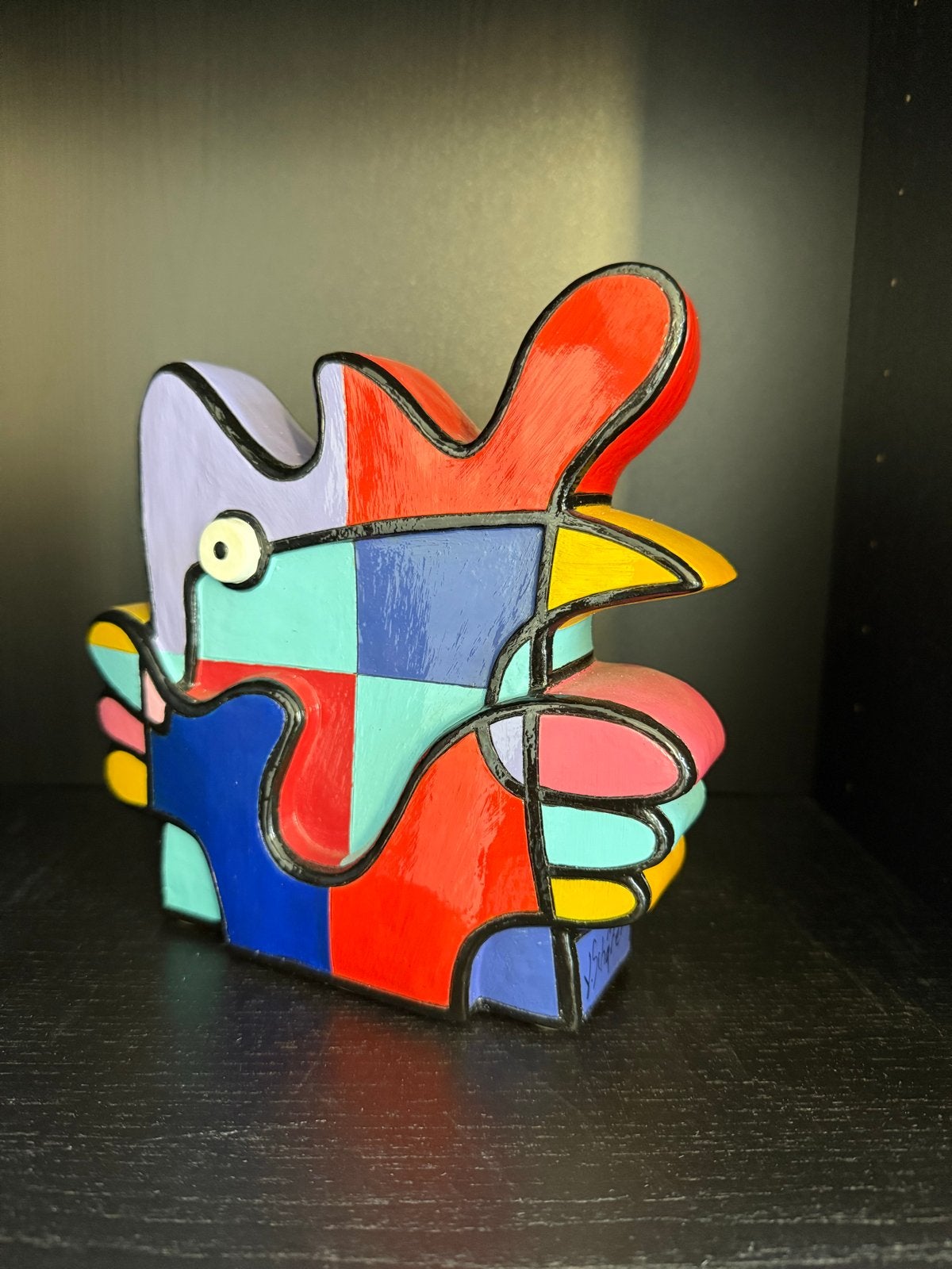 Jacqueline Schäfer - 'Vreemde Vogel'  Gelimiteerd 127/200, Meerkleurig, Gesigneerd, Beeld, Ophalen of Verzenden