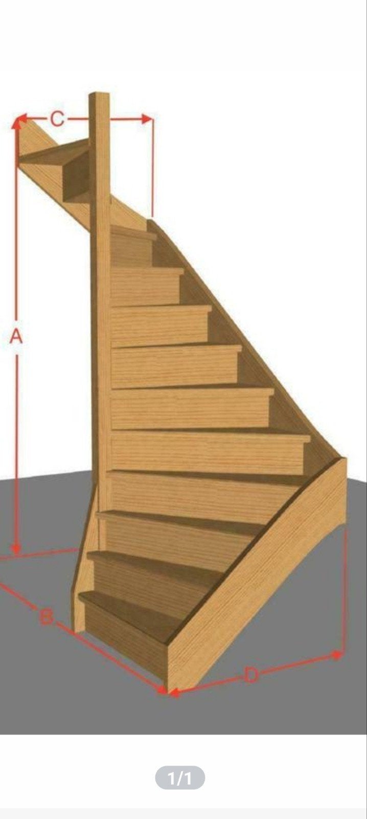 Houten Trap Halfslag Trap, Ophalen of Verzenden