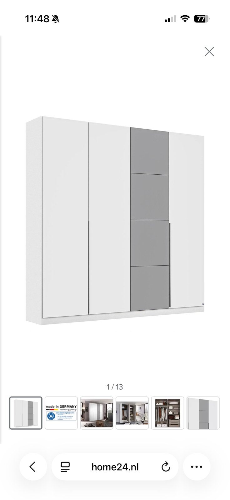 Rauch dialog draaideurkast bellezza van Otto, Ophalen, Zo goed als nieuw, 200 cm of meer