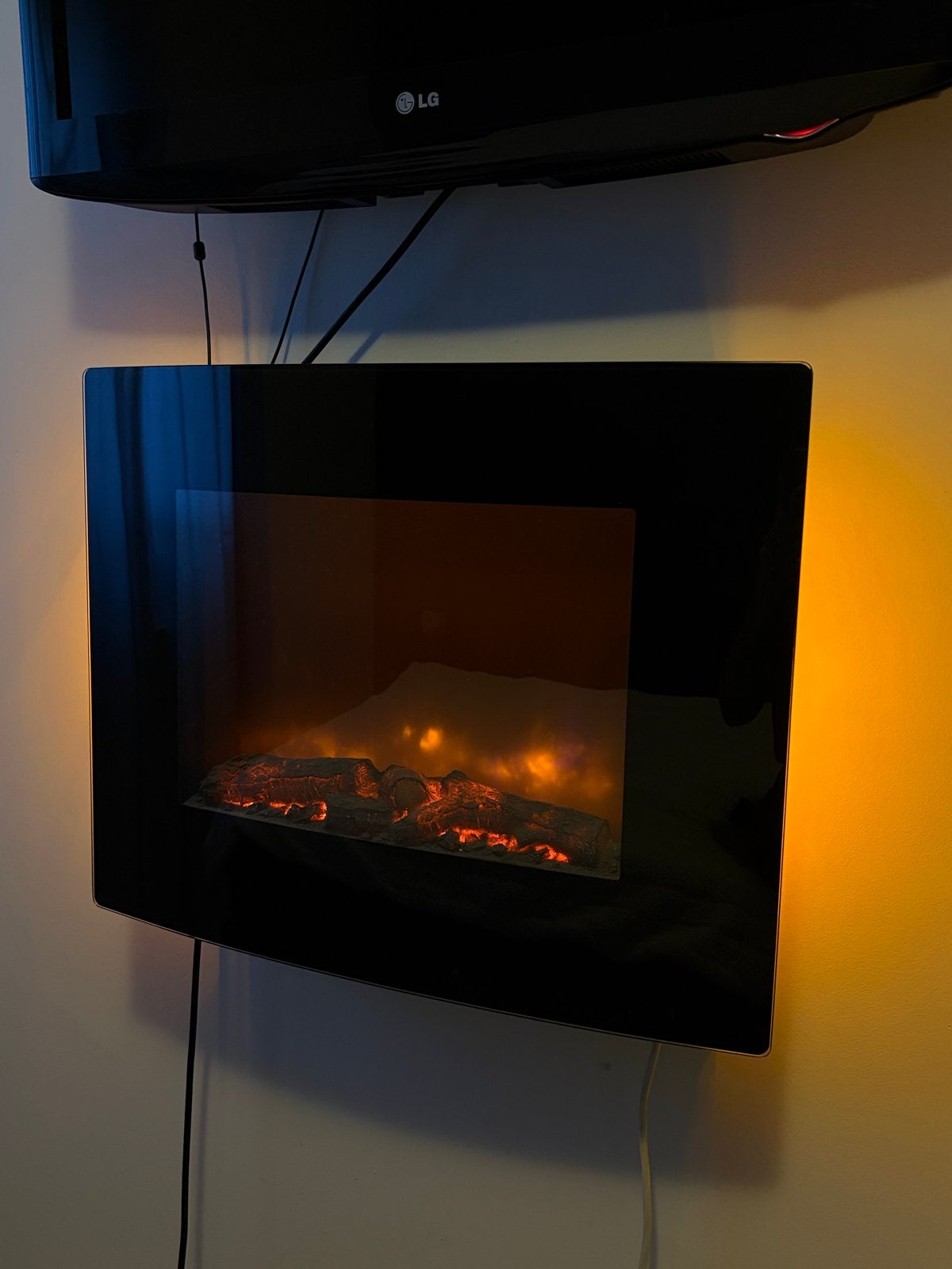 Elektrische Wandhaard, Ophalen, Zo goed als nieuw, Hangende haard, Elektrische haard