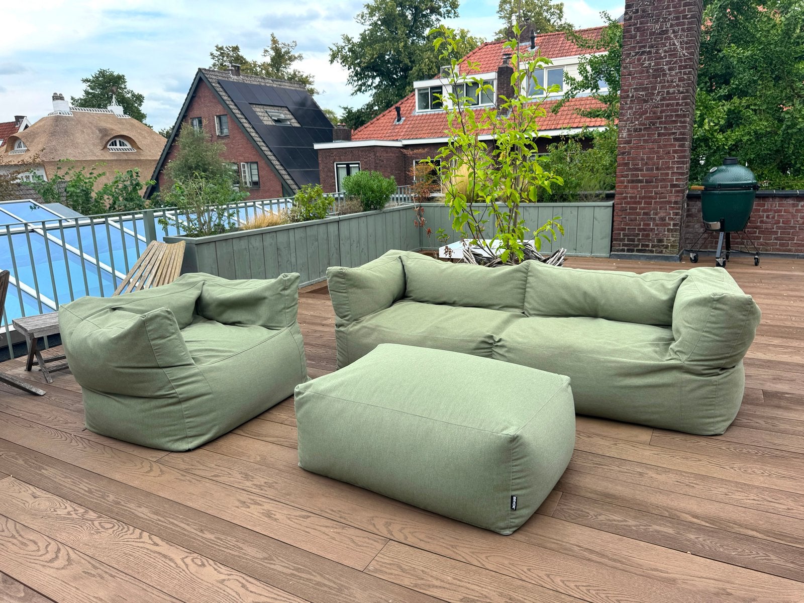 BRYCK loungeset tuin - 3-zits, Chair + Hocker - als nieuw, Ophalen, Bank, Zo goed als nieuw, Loungeset