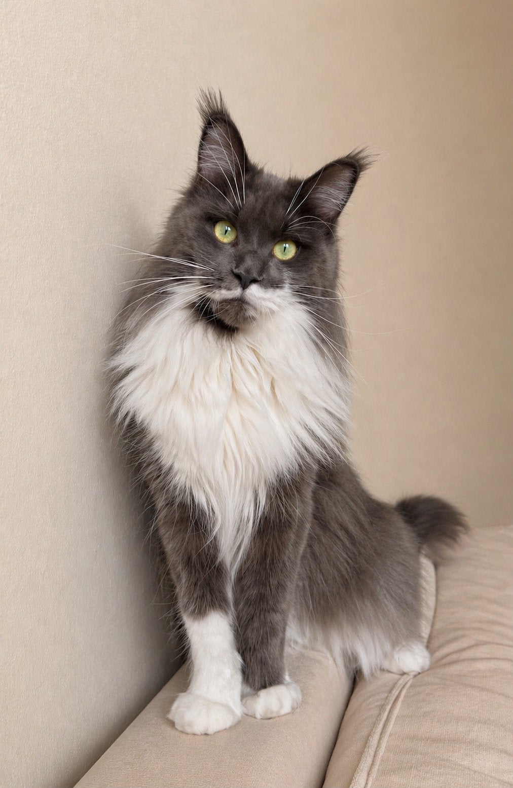 Gastgezin gezocht voor Maine Coon poes met stamboom, Poes, Met stamboom, 3 tot 5 jaar