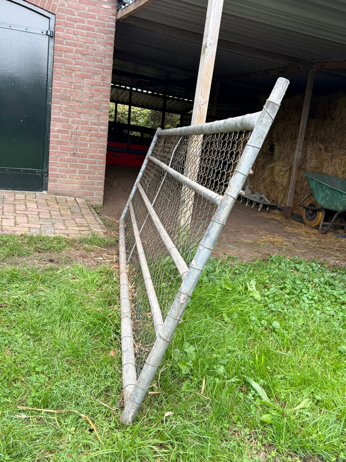 Gegalvaniseerd hek 3,5 x 1 meter, Tuin en Terras, Ophalen, Zo goed als nieuw, IJzer