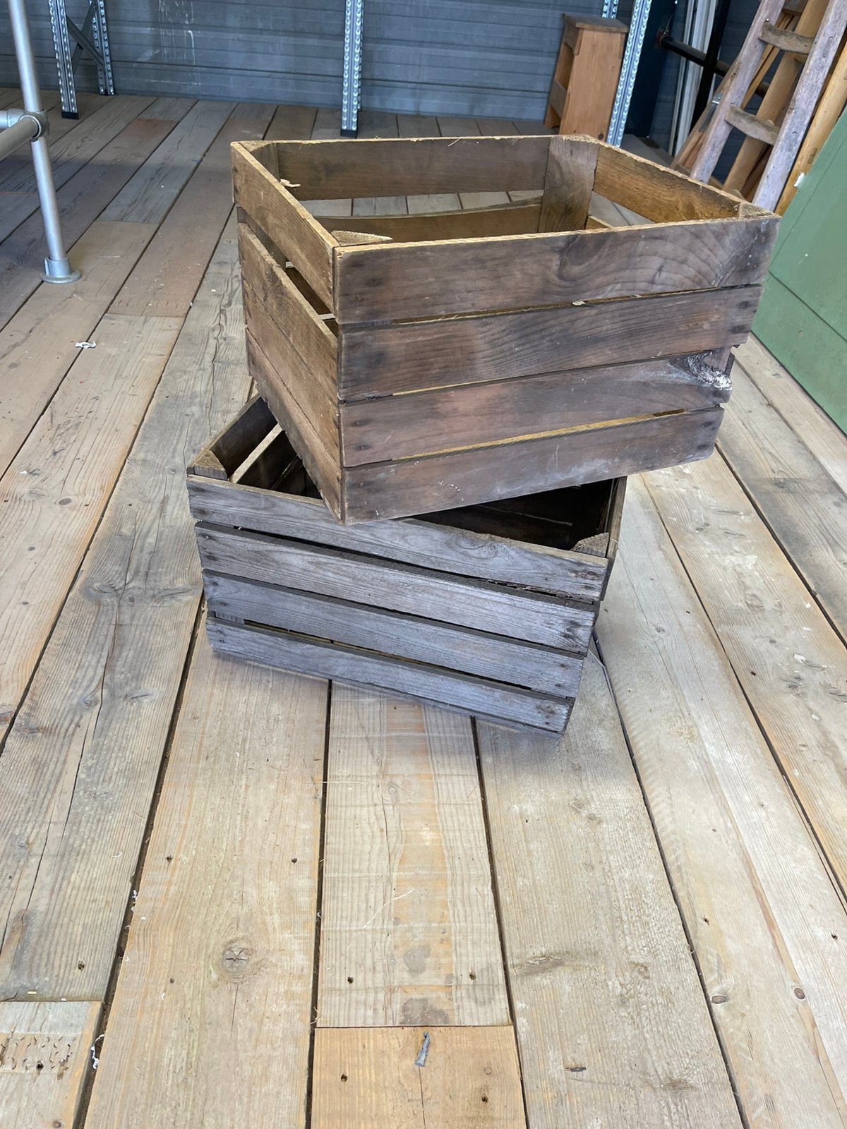 2 oude veilingkisten !, Ophalen, Gebruikt, Minder dan 50 cm, 5 – 50