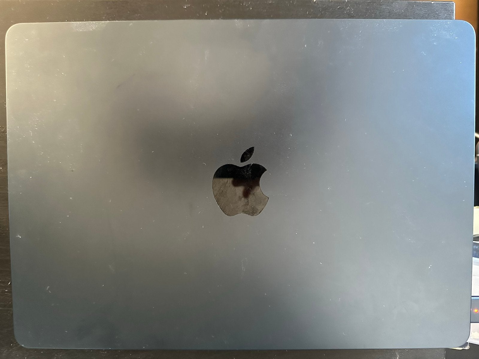 Apple MacBook Air M3 (2024) 13-inch, 8GB/256GB met waterscha, Gebruikt, 256 GB, 8 GB, 13 inch