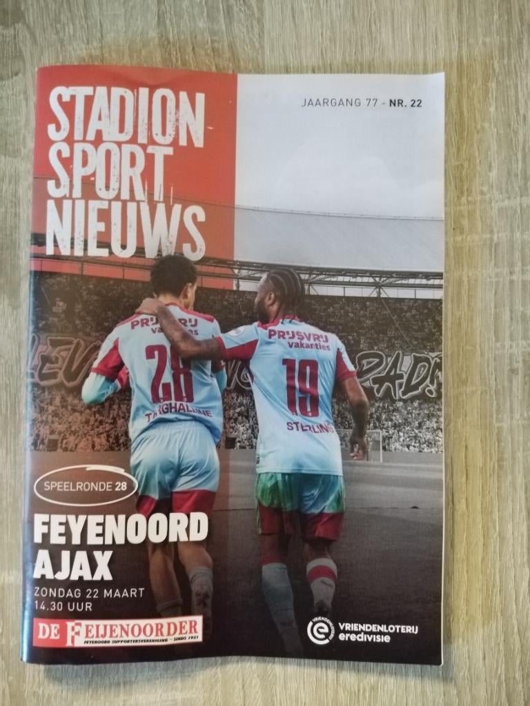 Programma Feyenoord - Ajax, Verzamelen, Verzenden, Nieuw, Ajax, Boek of Tijdschrift