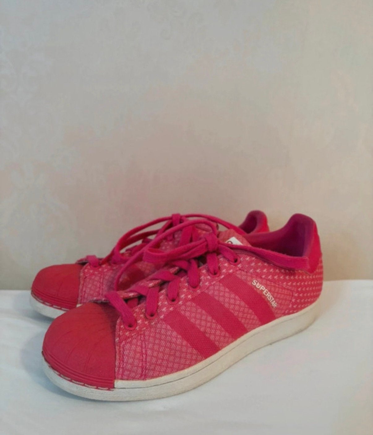 Adidas superstar roze maat 37, Ophalen of Verzenden, Gedragen, Roze, Sneakers of Gympen