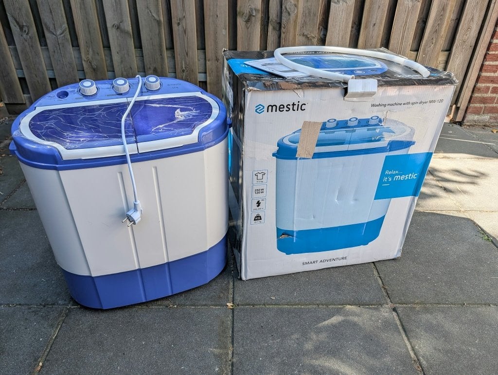 Mestic - Wasmachine met Centrifuge MW-120 campingwasmachine, Ophalen, Minder dan 1200 toeren, Minder dan 85 cm, Minder dan 4 kg