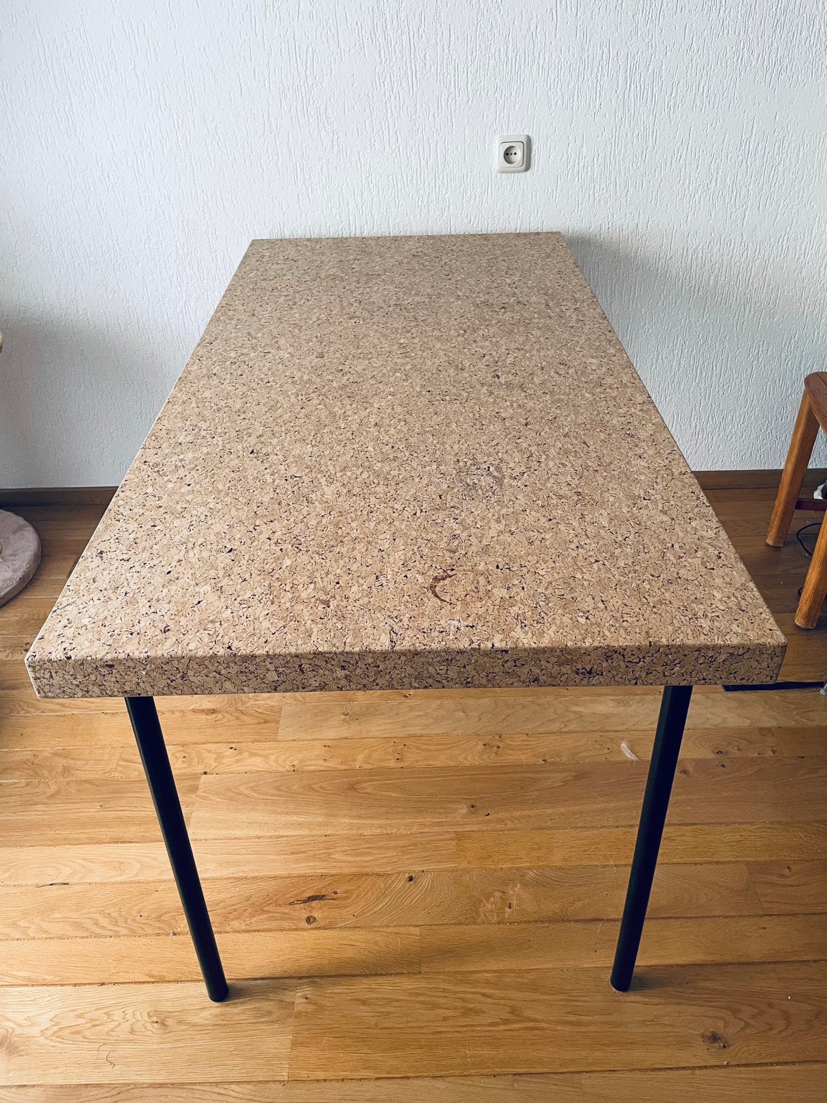 Tafelblad kurk Ikea Sinnerlig incl poten, Huis en Inrichting, Tafels | Eettafels, Ophalen, Overige materialen, Gebruikt, 100 tot 150 cm