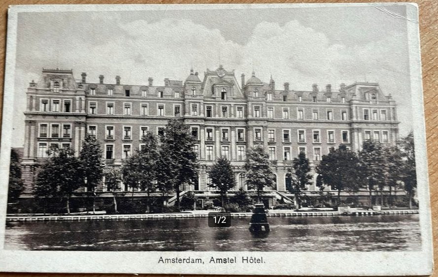 Ansichtkaart Amsterdam Amstel Hotel, Verzamelen, Ophalen of Verzenden, Ongelopen, Noord-Holland