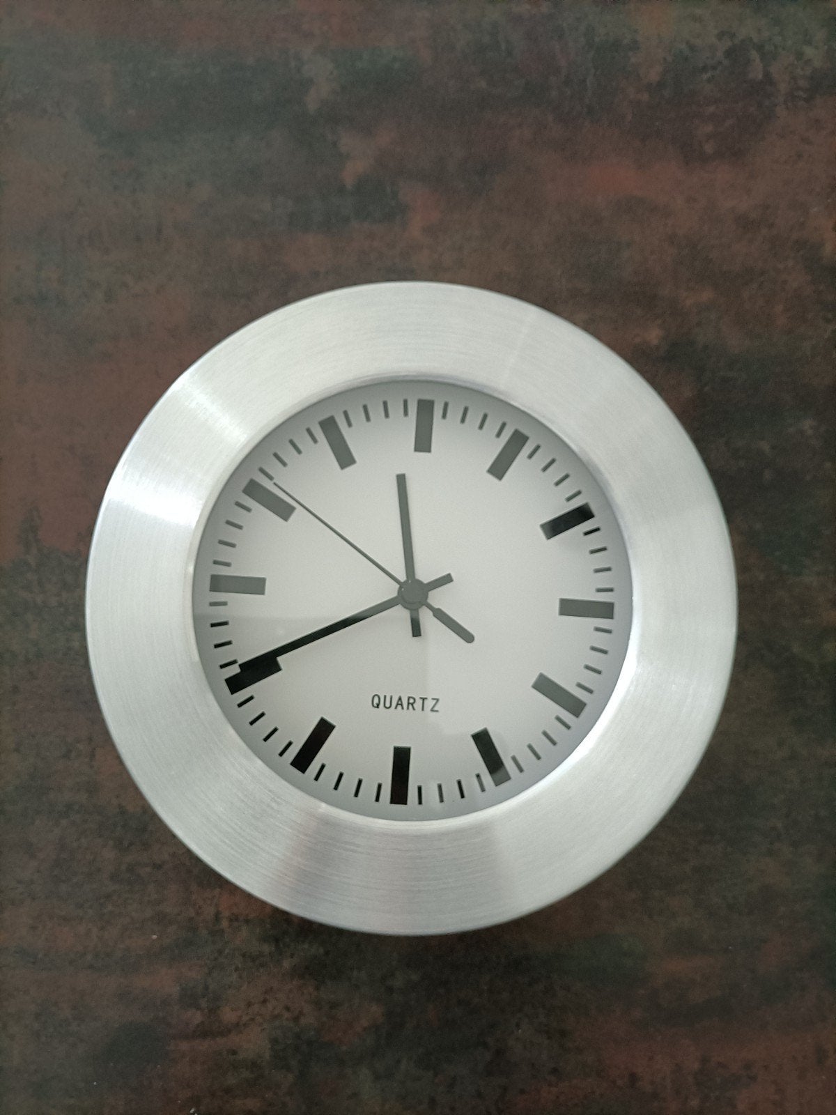 Keuken wandklok RVS Quartz, Ophalen of Verzenden, Zo goed als nieuw, Overige kleuren, Wandklok