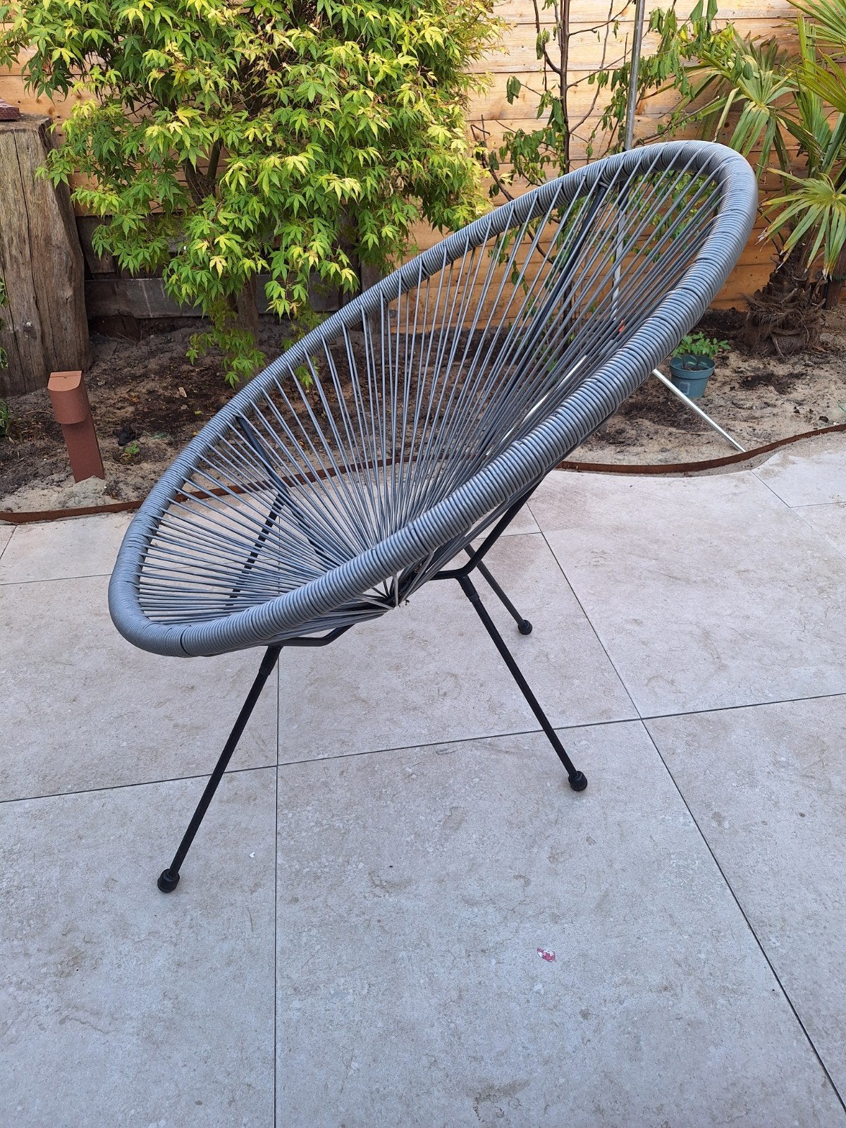 Grijze Tuinstoel - Comfortabele Acapulco Stoel, Tuin en Terras, Ophalen, Gebruikt, Kunststof