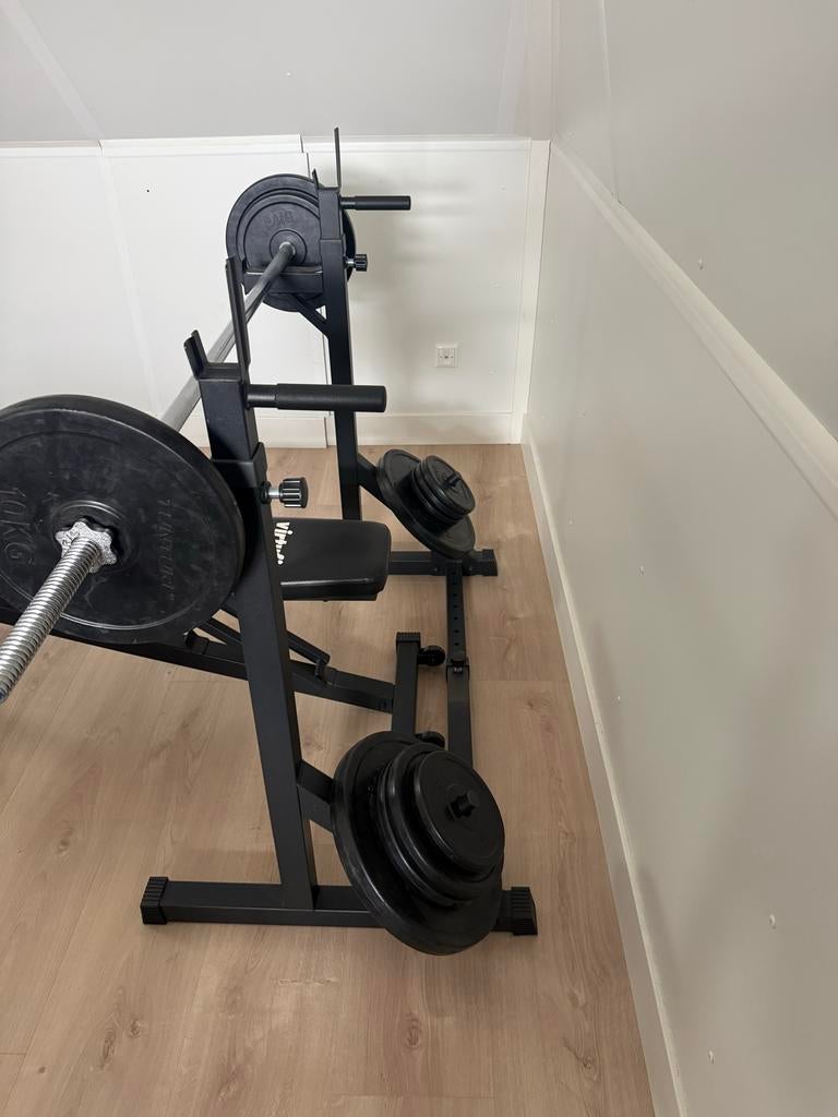 Compleet VirtuFit fitness setje, Ophalen, Gebruikt, Armen, Fitnessbank
