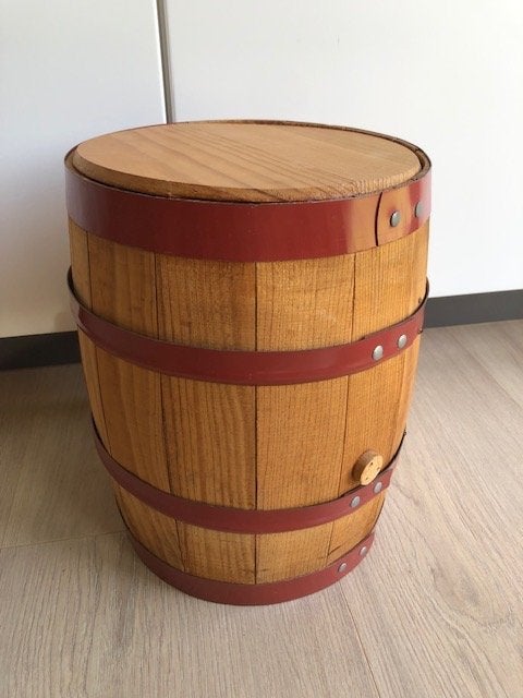 houten tonnetje, Ophalen of Verzenden, Zo goed als nieuw, Beige, Hout