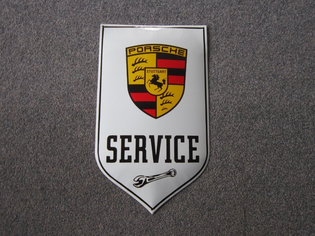 PORSCHE EMAILLE RECLAMEBORD, Ophalen, Zo goed als nieuw, Reclamebord