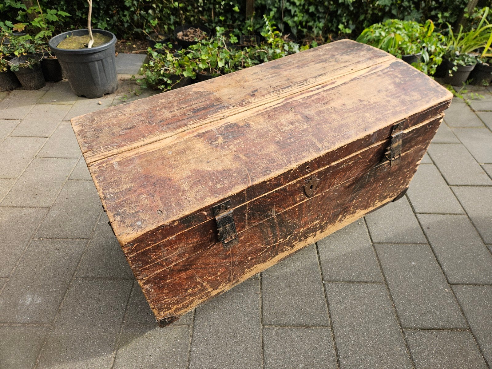Hutkoffer antiek, Huis en Inrichting, Ophalen, Minder dan 50 cm, Gebruikt, 50 tot 100 cm