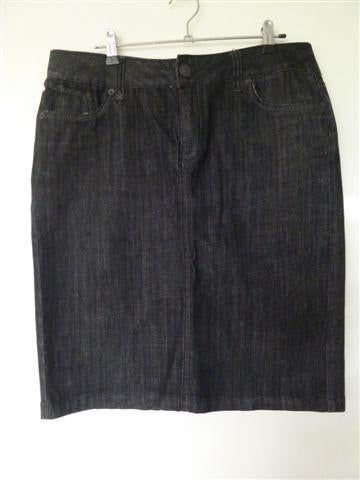 Geisha jeans rok L zwart, Zwart, Maat 42/44 (L), Ophalen of Verzenden, Zo goed als nieuw