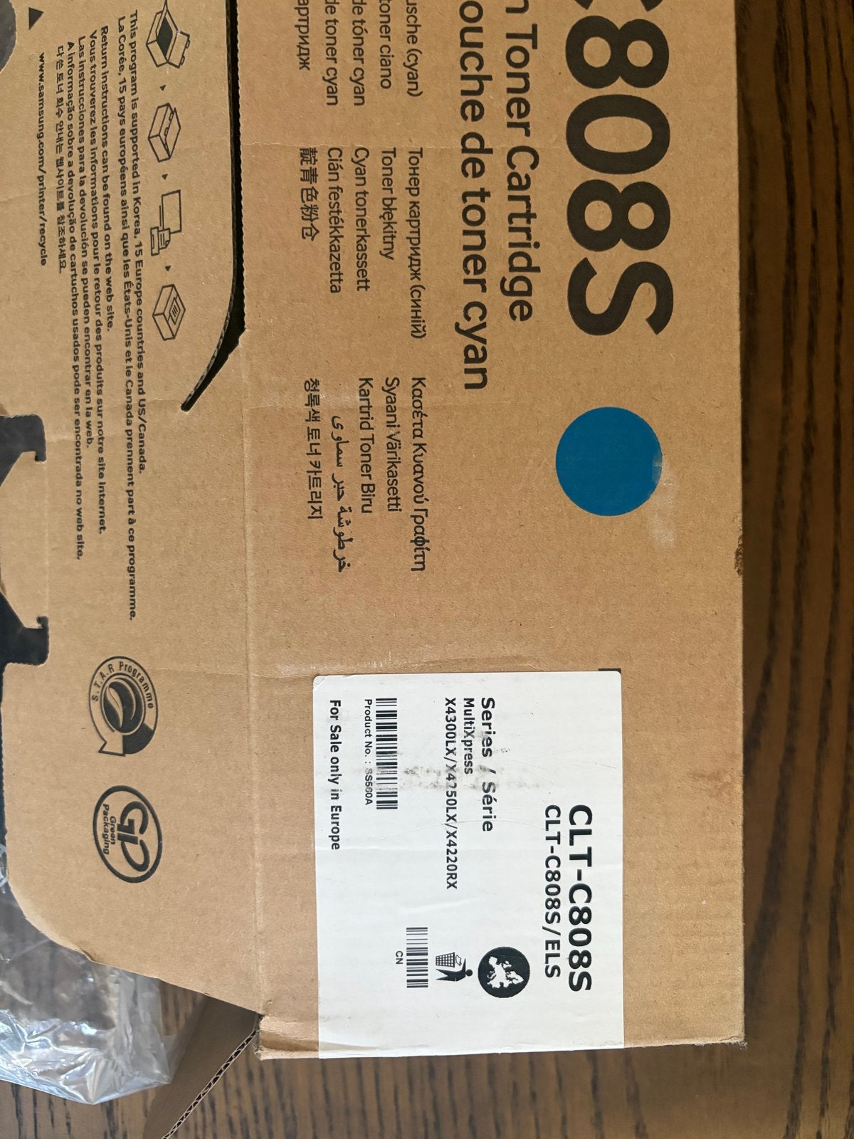 Samsung CLT-C808S/ELS C808S Cyan Toner Cartridge, Computers en Software, Printers, Printer, Ophalen of Verzenden, Laserprinter