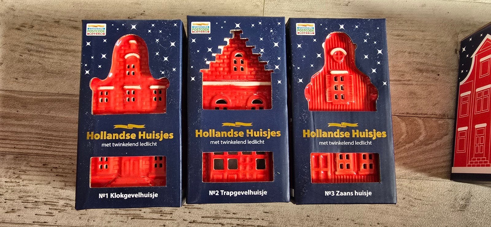 huisjes met lichtje led, Waxinelichthouder, Nieuw, Ophalen of Verzenden, Steen/keramiek