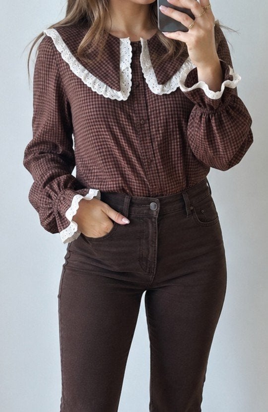 Nieuwe katoenen blouse van Primark met prijskaartje, Kleding | Dames, Blouses en Tunieken, Bruin, Primark, Nieuw, Ophalen of Verzenden