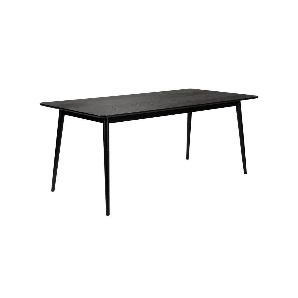 Zwarte stevige houten eettafel 200x90, Huis en Inrichting, Tafels | Eettafels, Ophalen, Zo goed als nieuw