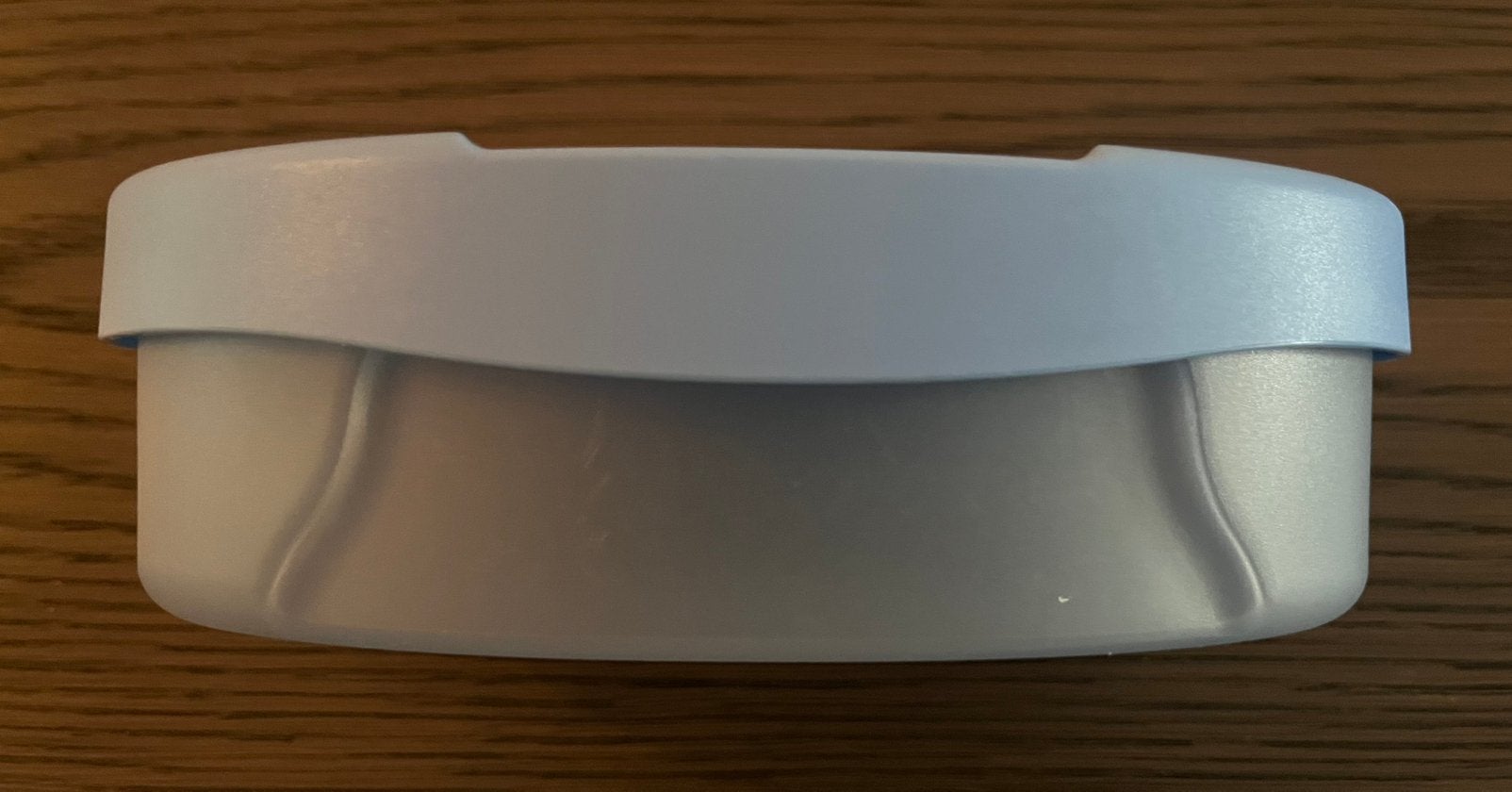Tupperware ruimtebespaarder/ovaaltje  0,5 L  Licht blauw, Ophalen of Verzenden, Gebruikt, Blauw, Bus of Trommel