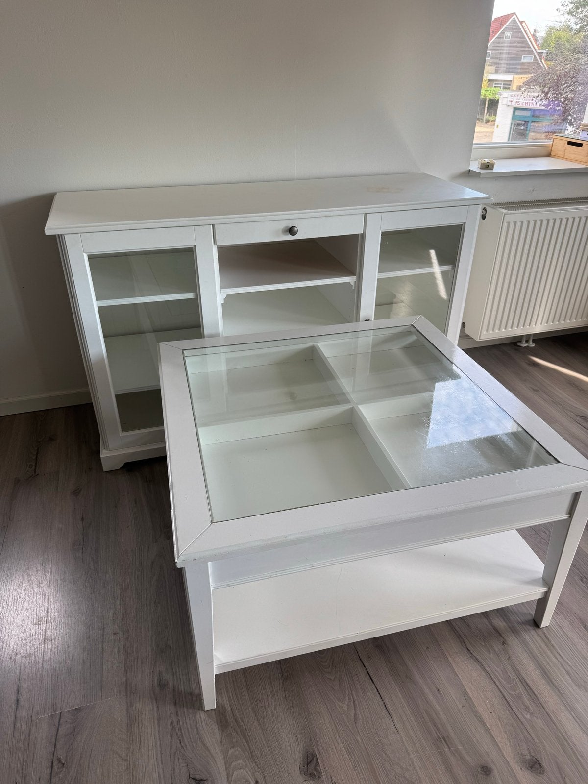 IKEA Salontafel met lade en Dressoir/TV-meubel, Ophalen, Gebruikt, Overige houtsoorten
