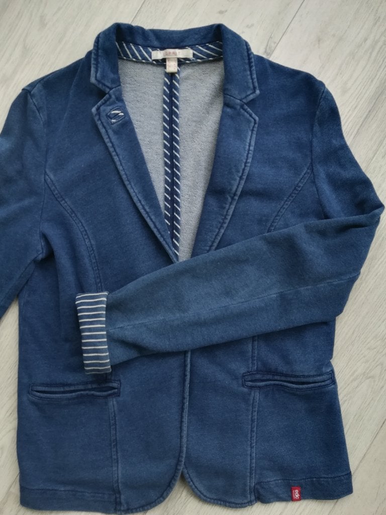 ESPRIT colbert blauw spijker maat L, Maat 38/40 (M), Blauw, Ophalen of Verzenden, Zo goed als nieuw