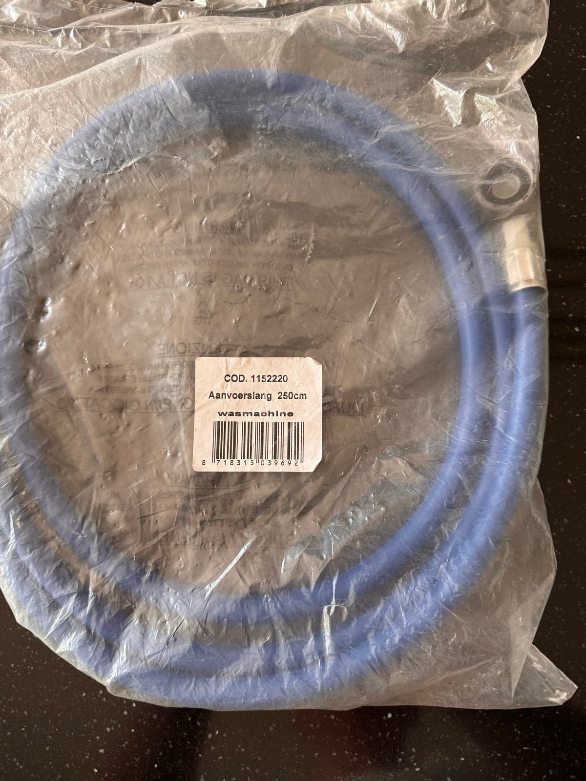 Aanvoerslang 250cm voor wasmachine, Ophalen, Nieuw
