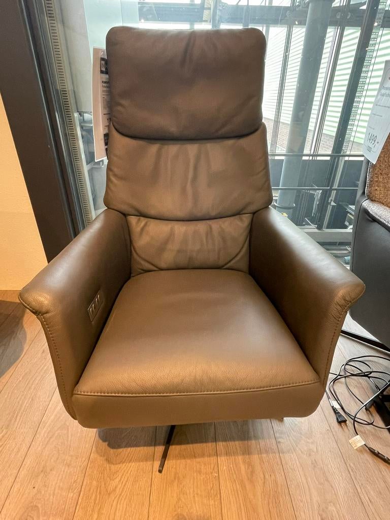 Pomonti Relaxfauteuil, Ophalen, Minder dan 75 cm, Leer, 50 tot 75 cm