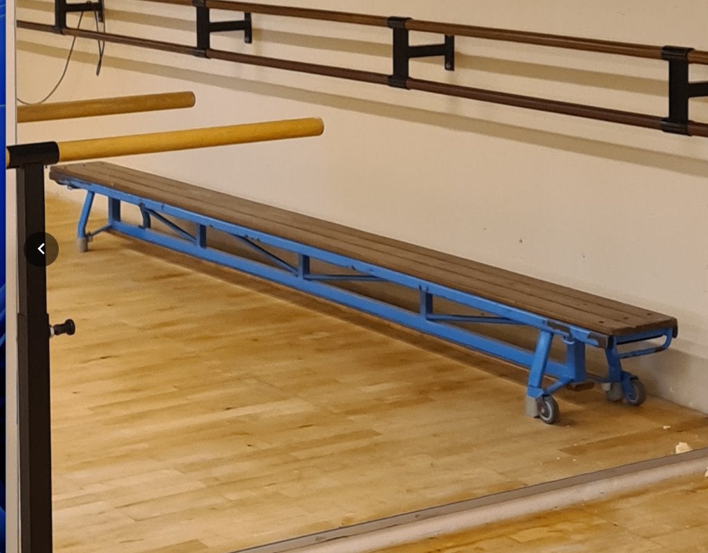 Turnbank | Vintage gymbank | Originele gymnastiekbank, Sport en Fitness, Ophalen, Gebruikt, Maat 36 t/m 42, Blauw