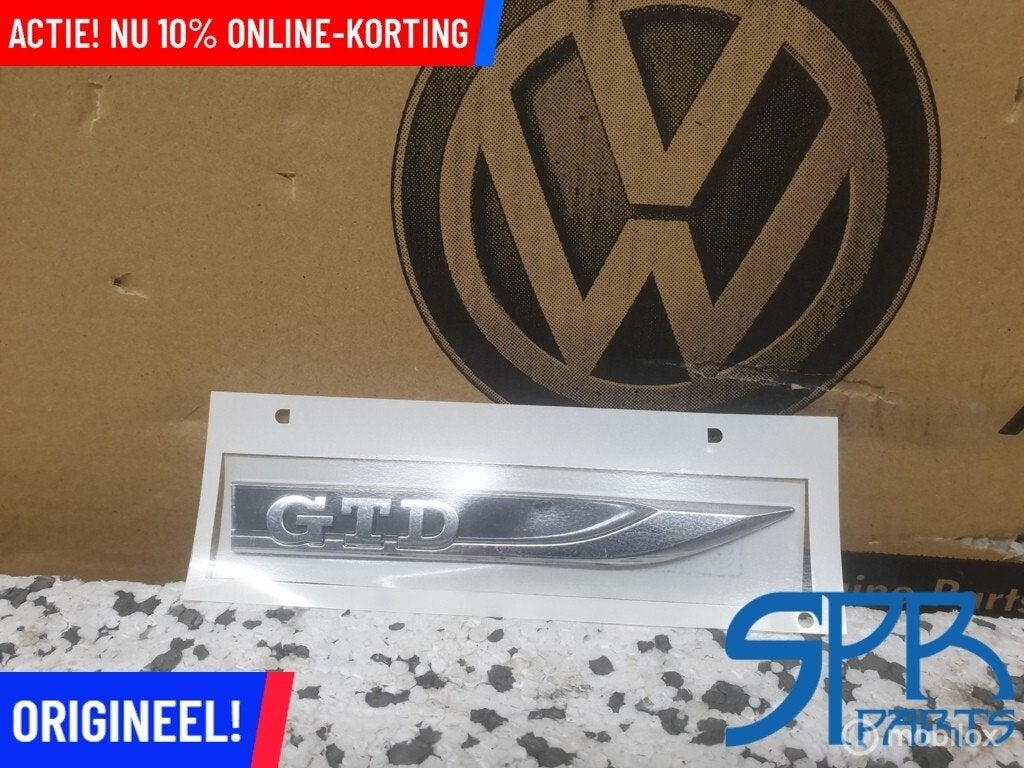 GOLF 7 GTD EMBLEEM STICKER LOGO spatbord rechts origineel