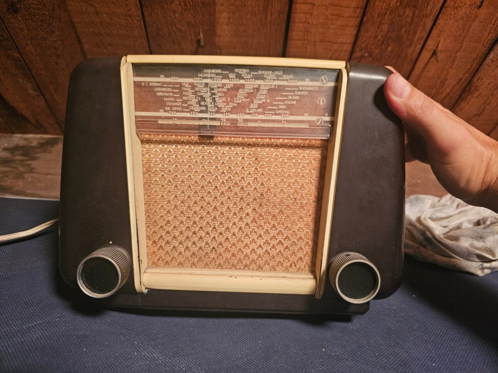 Vintage Philips buizenradio  BX300U - Jaren '50, Ophalen of Verzenden, Gebruikt, Radio