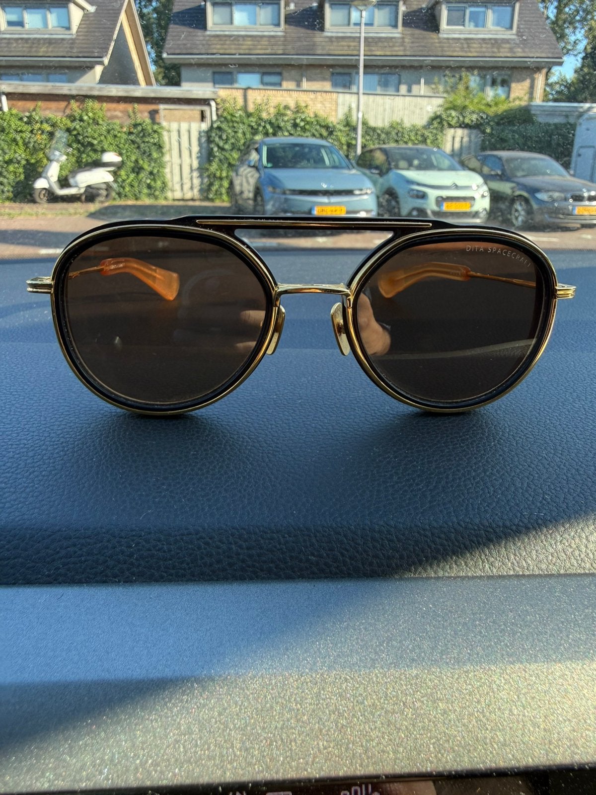 DITA Spacecraft Black/Gold – origineel – met doos & bon, Gebruikt, Zonnebril, Zwart, Ophalen