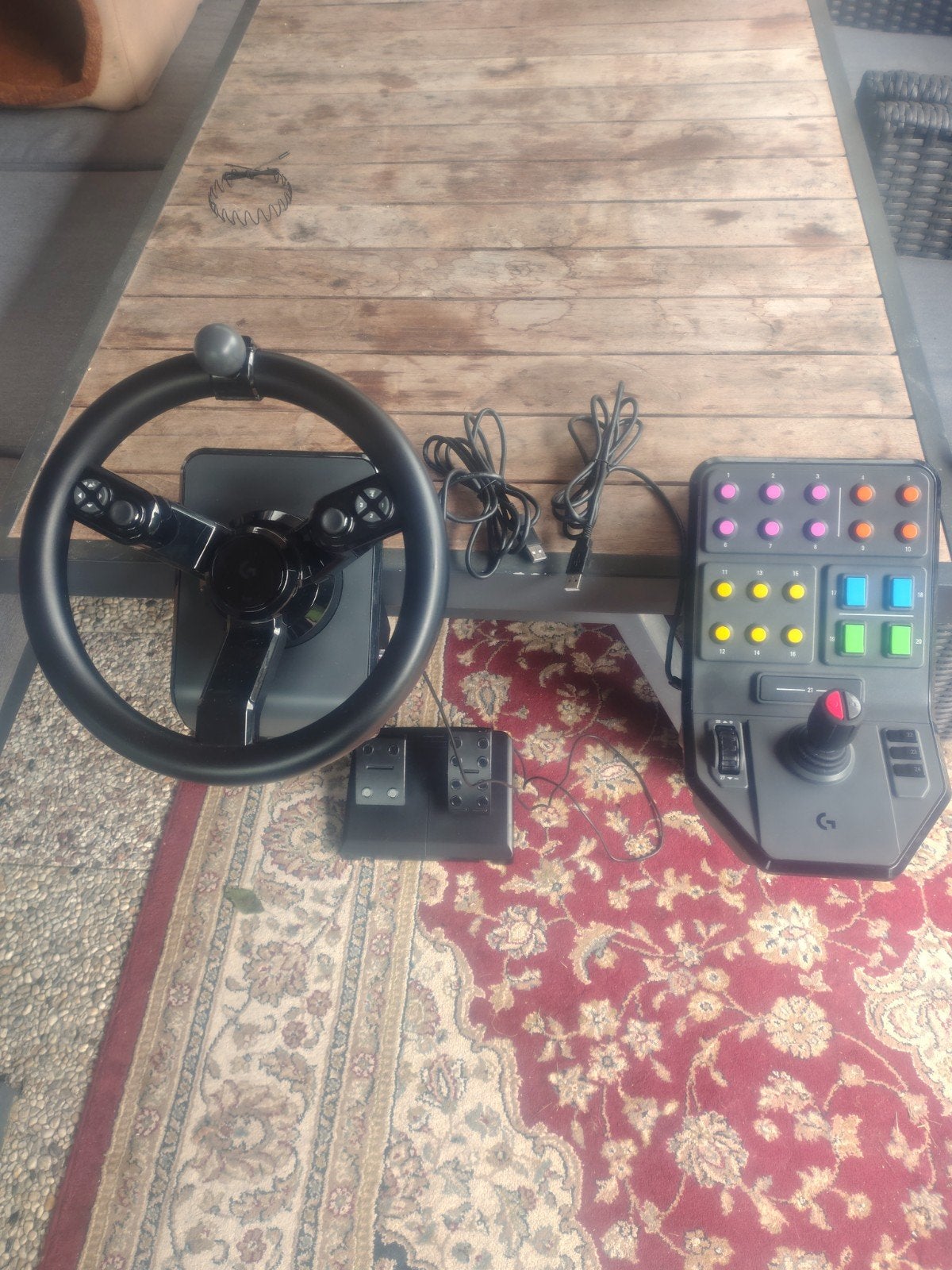 Logitech g siatek farming simulator  Heavy equipment bundel, Computers en Software, Joysticks, Ophalen of Verzenden, Gebruikt