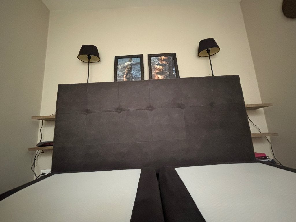 Swiss Sense home season boxspring 180x200 zonder matras, Ophalen, Gebruikt, Zwart, Tweepersoons