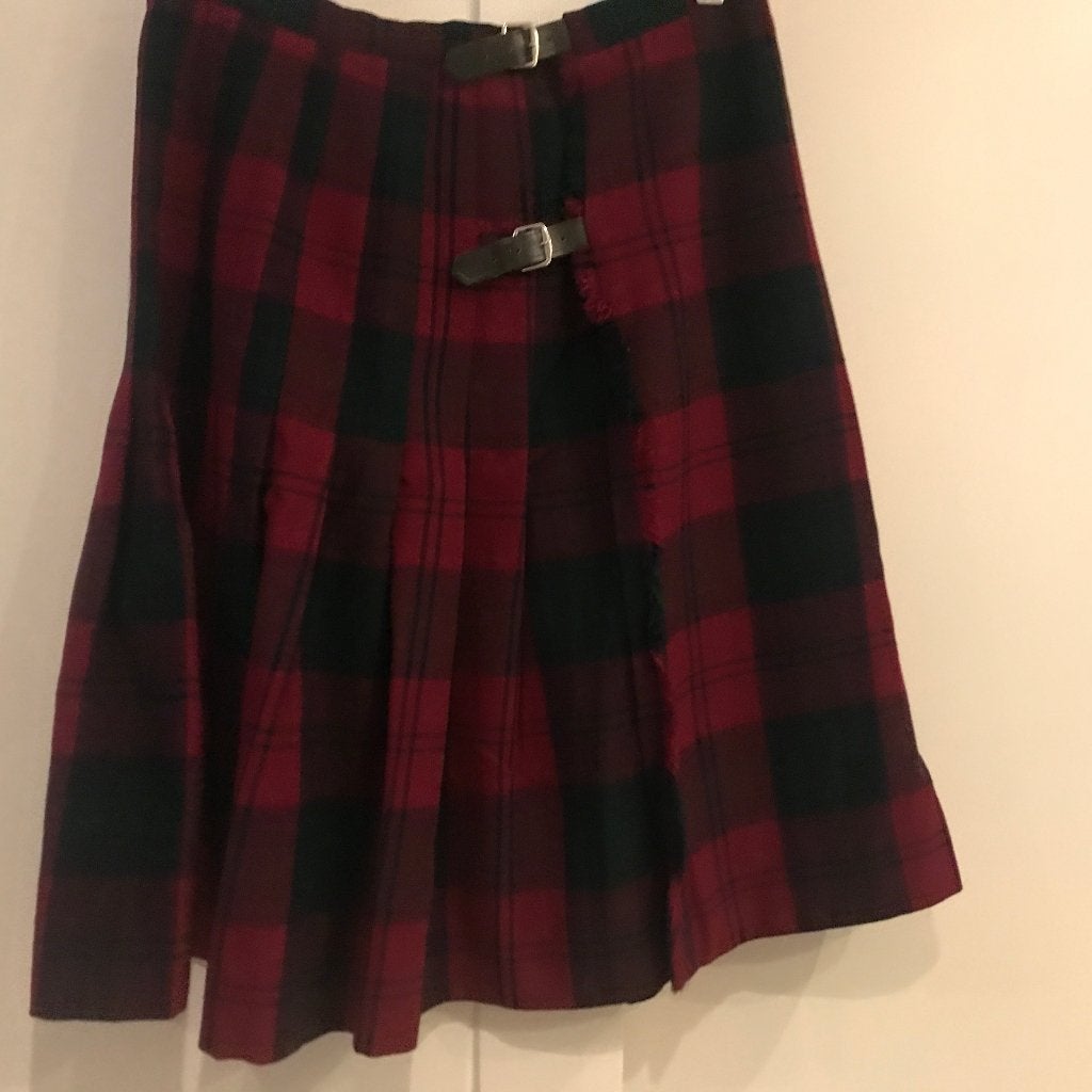 Schotse wol rood geruit kilt tartan  Kinloch Andersen s/m, Maat 38/40 (M), Meerkleurig, Ophalen of Verzenden, Zo goed als nieuw
