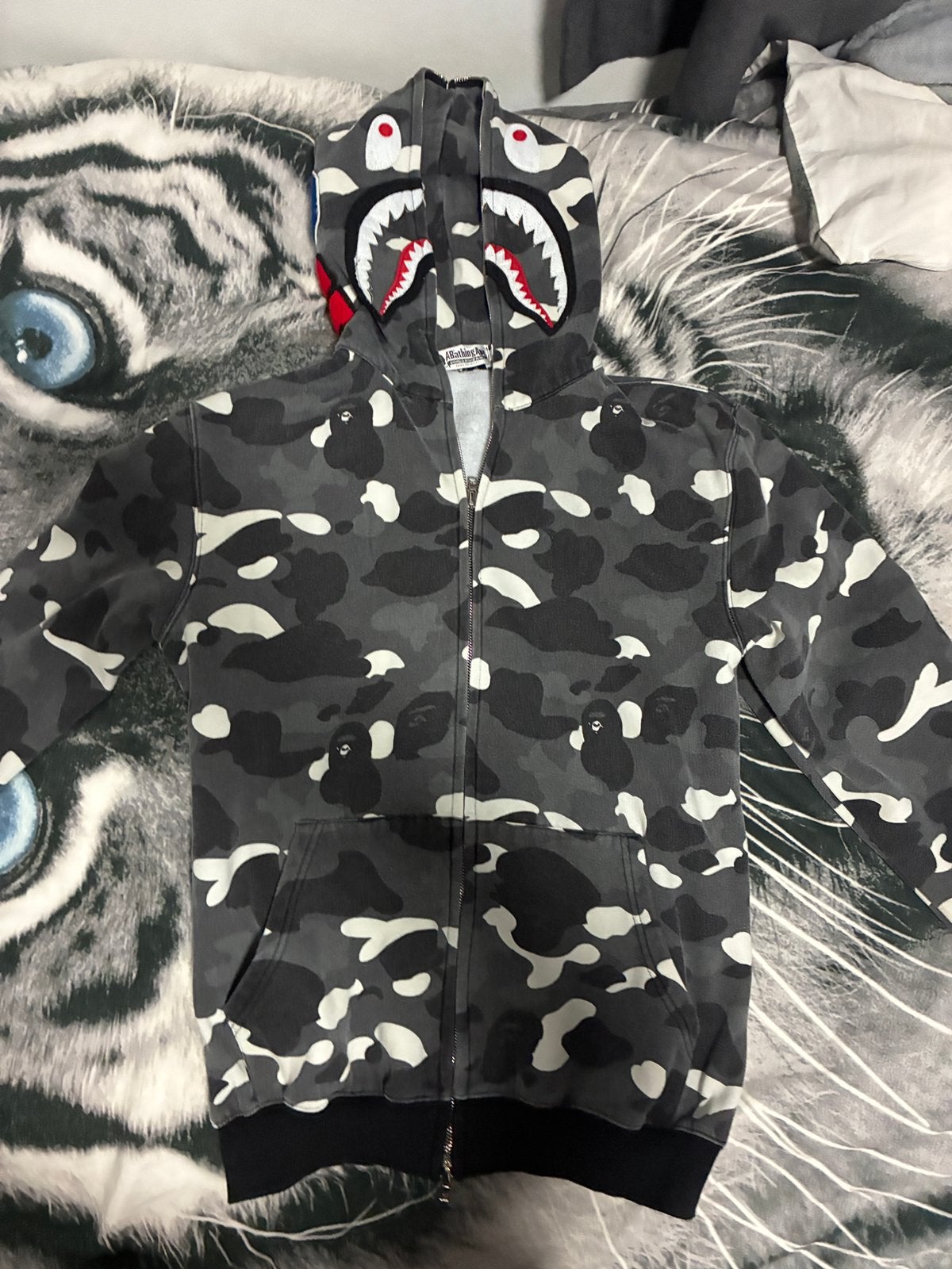 Bape hoodie zip-up, Ophalen of Verzenden, Zo goed als nieuw, Maat 46 (S) of kleiner, Zwart