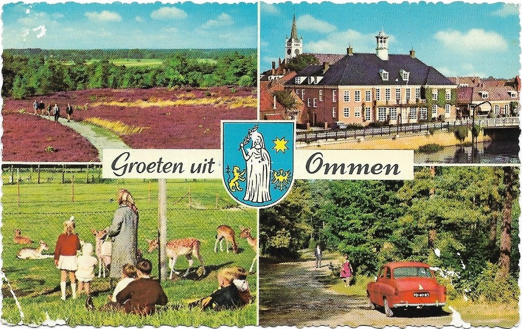 Ansichtkaart  	Ommen	4-luik	Heide, Verzamelen, Verzenden, 1960 tot 1980, Gelopen, Overijssel