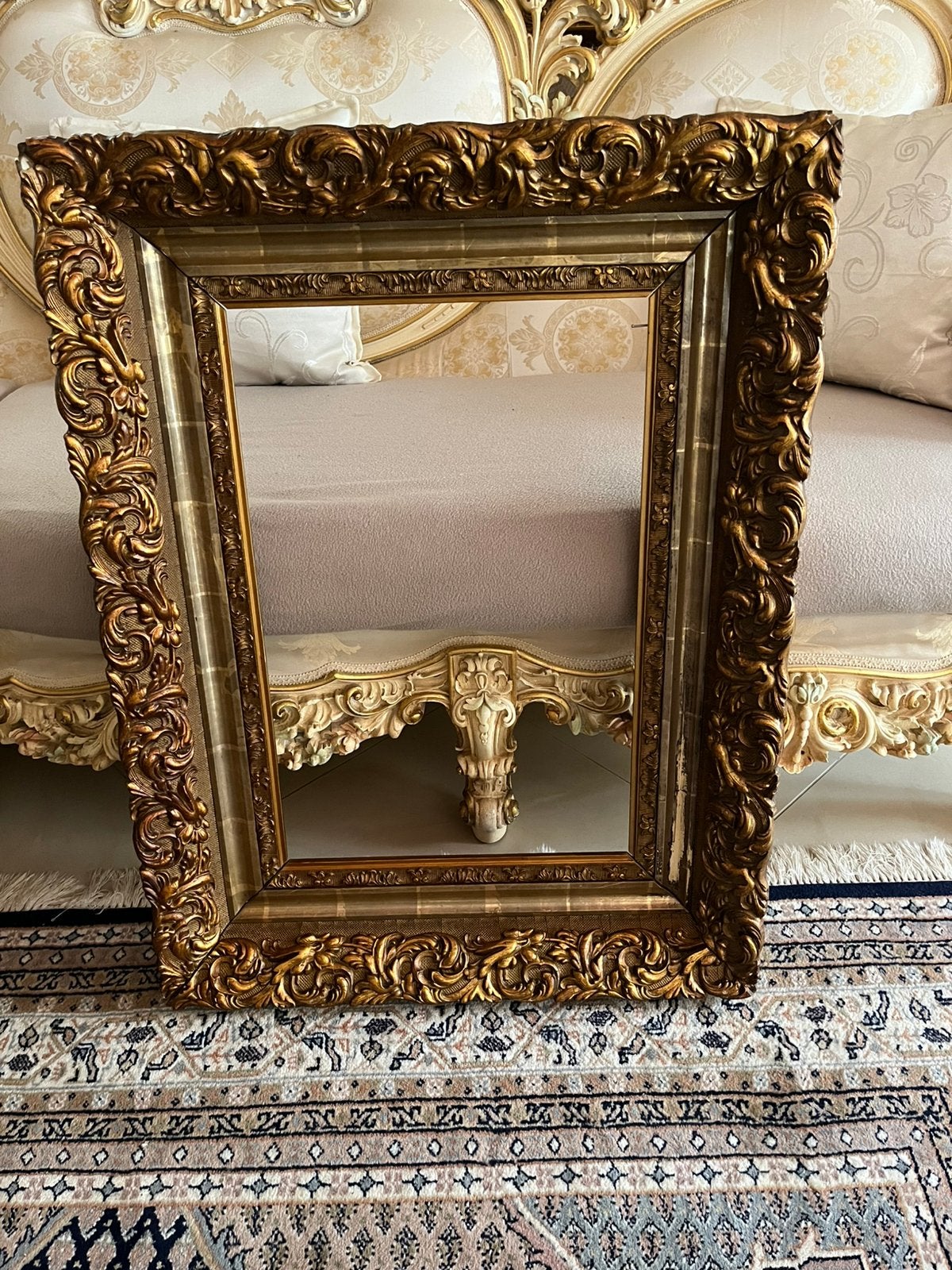 19 eeuws houten breed barok lijst, Ophalen of Verzenden, Zo goed als nieuw, Hout, Minder dan 50 cm