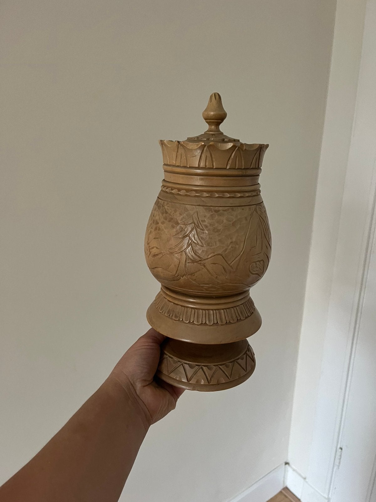 Houten pot, Ophalen, Zo goed als nieuw