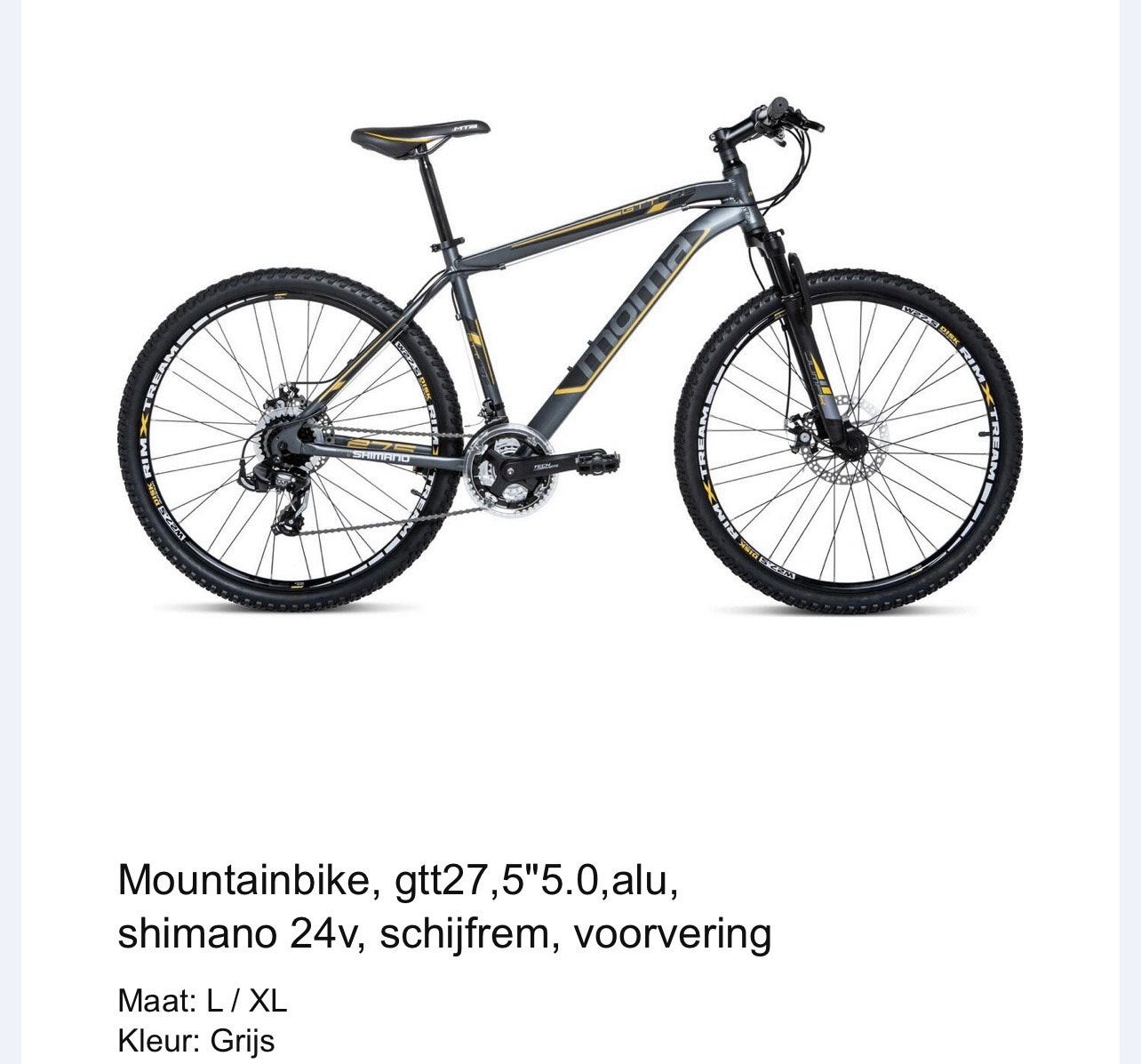 MOMA MTB, 28 inch, Vering, 49 tot 53 cm, Zo goed als nieuw
