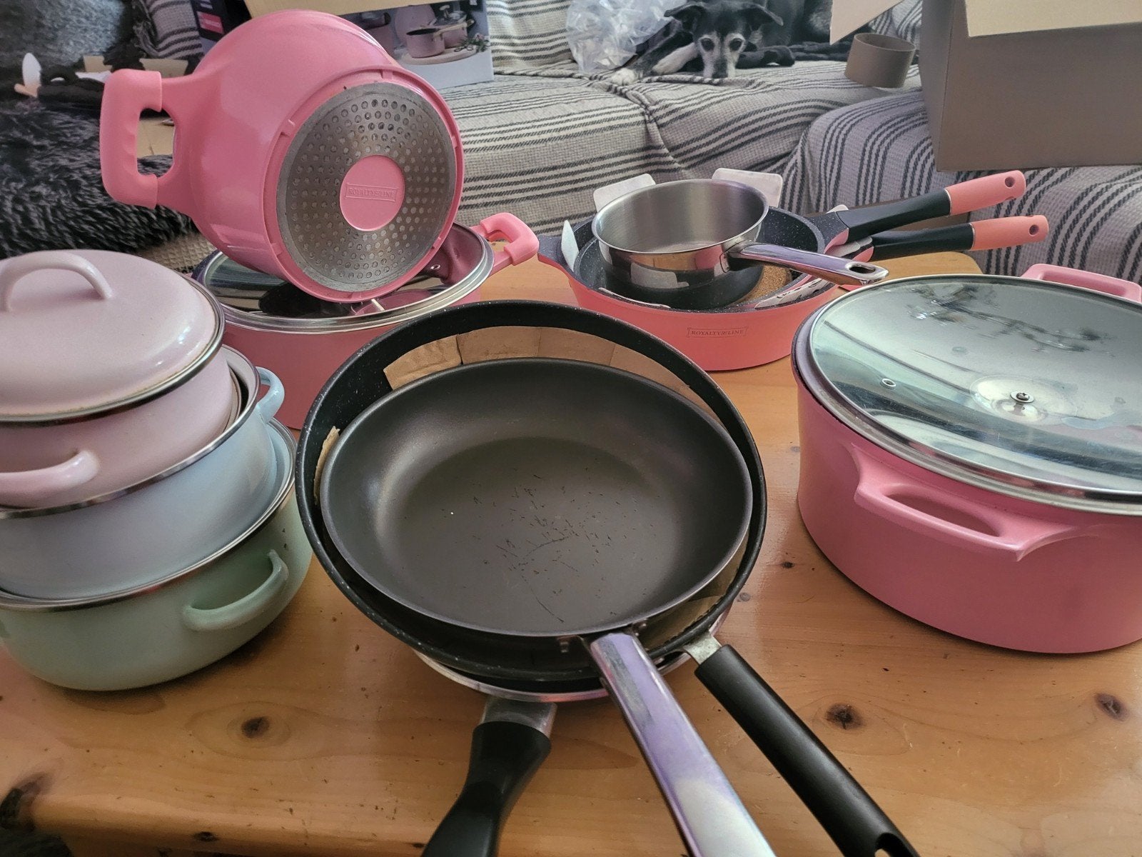 Roze pannenset - Ovenbestendig, Ophalen of Verzenden
