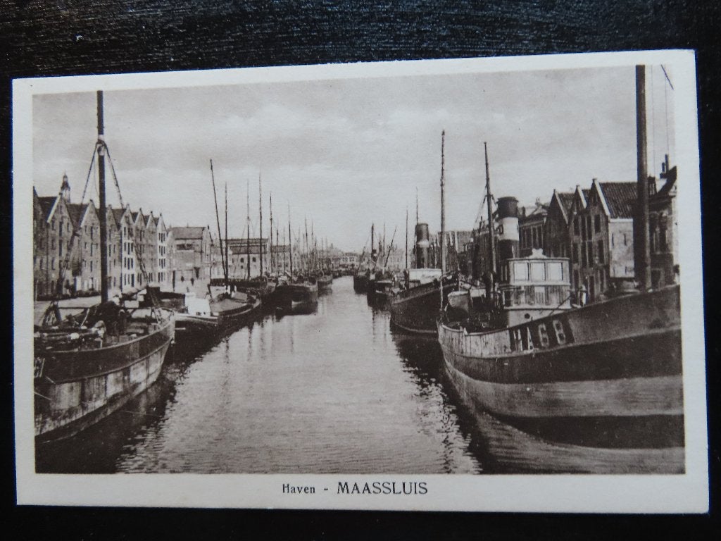 oude ansichtkaart "Haven Maassluis", Verzamelen, Ophalen of Verzenden, Zo goed als nieuw, Kaart, Foto of Prent