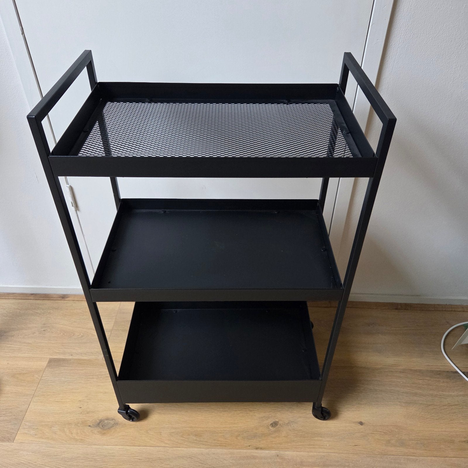 IKEA NISSAFORS Roltafel Zwart - 50.5x30x83 cm, Ophalen, Zo goed als nieuw