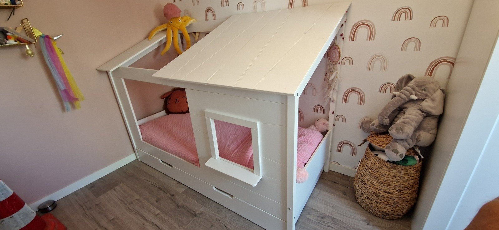 Vipack Lio bedhuisje, 180 cm of meer, Ophalen, Lattenbodem, 100 cm of meer