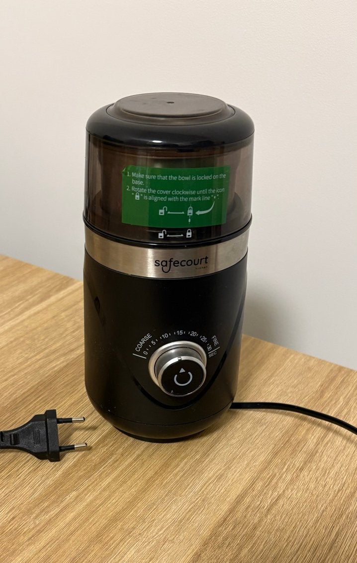 Safecourt KG200 verstelbare elektrische koffiemolen, Ophalen of Verzenden, Zo goed als nieuw
