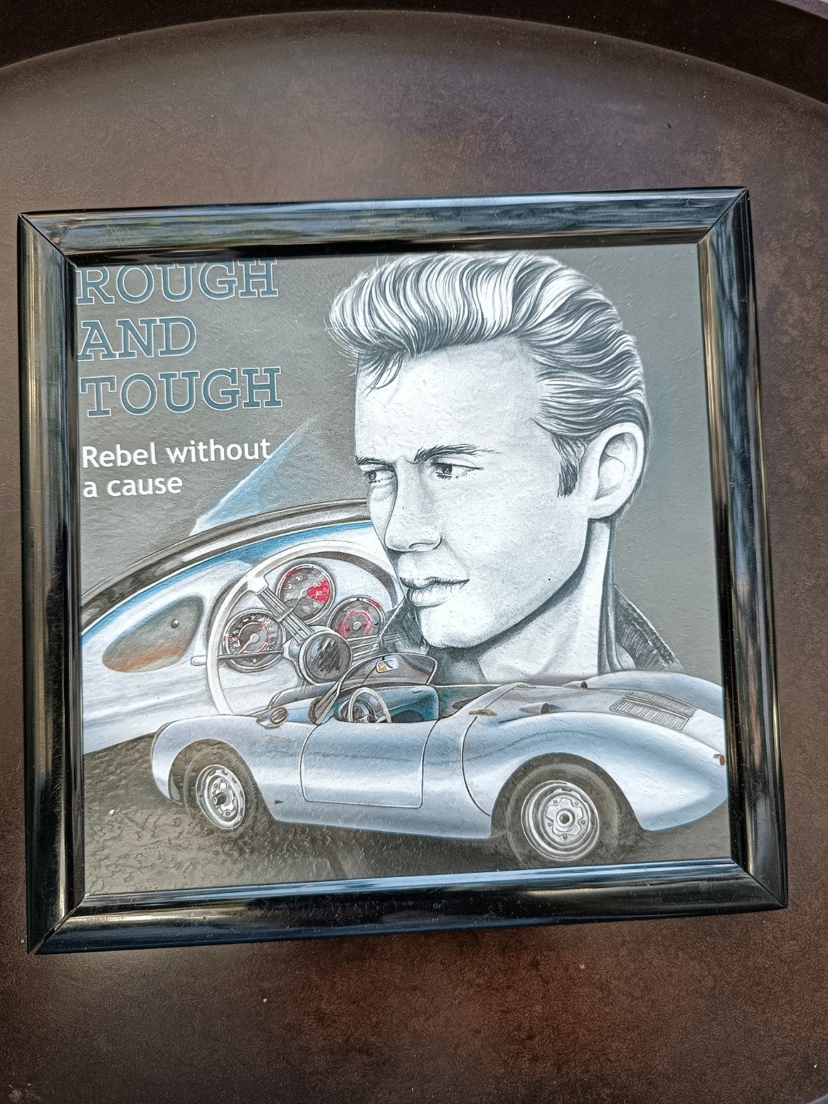 Tekening James Dean – Rebel Without a Cause & Porche, Ophalen of Verzenden